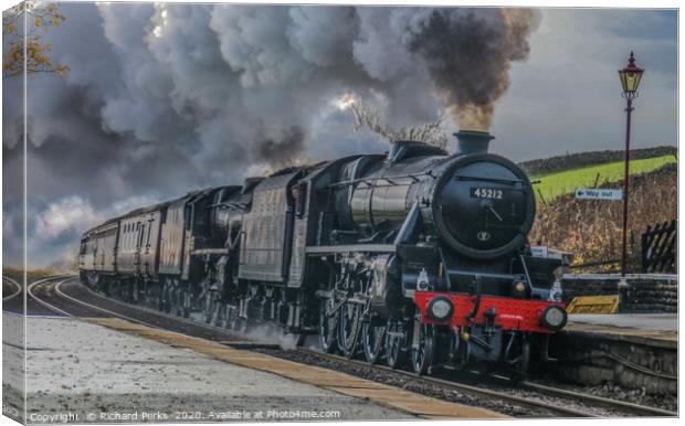double heading at Horton in Ribblesdale Canvas Print by Richard Perks