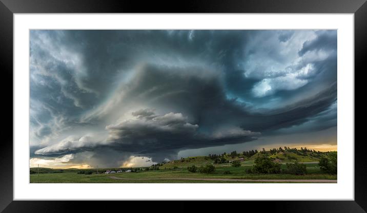 Wyoming Supercell Storm Framed Mounted Print by John Finney