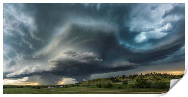 Wyoming Supercell Storm Print by John Finney