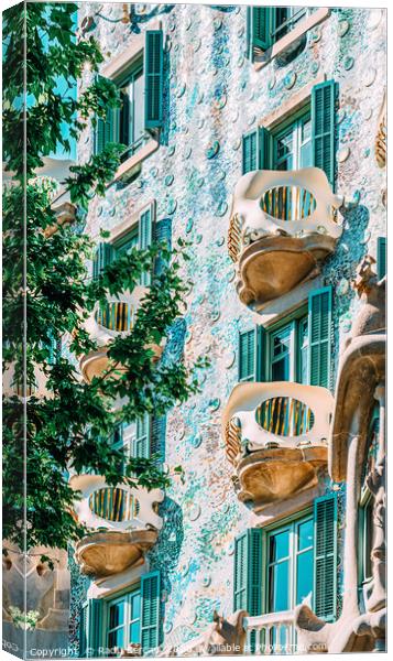 Casa Batllo, Antoni Gaudi Architecture, Barcelona Canvas Print by Radu Bercan