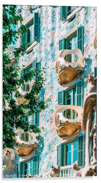 Casa Batllo, Antoni Gaudi Architecture, Barcelona Acrylic by Radu Bercan