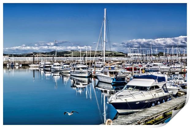 Troon Marina Print by Valerie Paterson