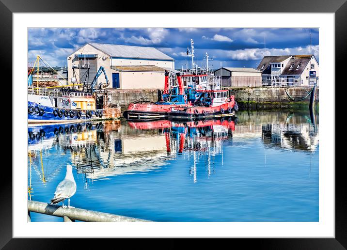 Troon Harbour  Framed Mounted Print by Valerie Paterson