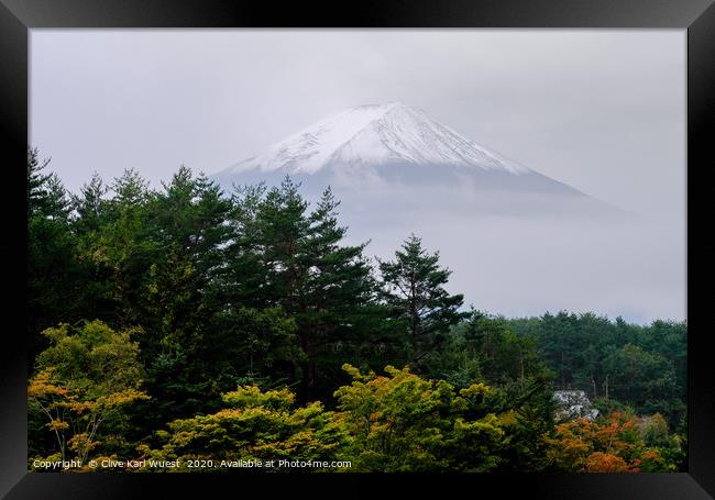 Mount Fuji Framed Print by Clive Karl Wuest