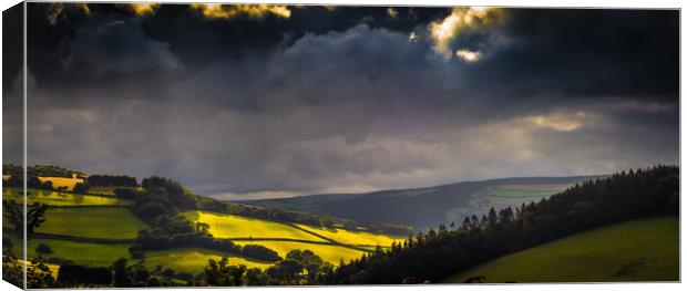 Evening on the Brendon Hills 3 Canvas Print by Mike Lanning