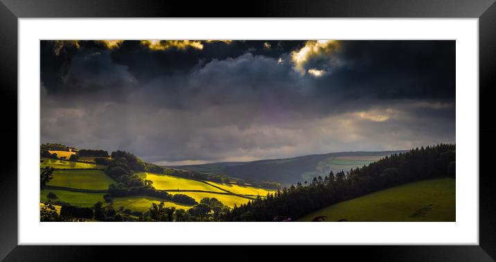 Evening on the Brendon Hills 3 Framed Mounted Print by Mike Lanning