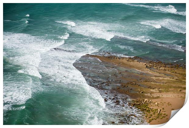 PORTUGAL ALGARVE LUZ BEACH ATLANTIC OCEAN Print by urs flueeler