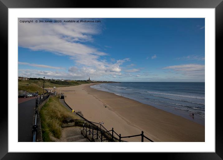 The Steps down to Tynemouth Long Sands Framed Mounted Print by Jim Jones