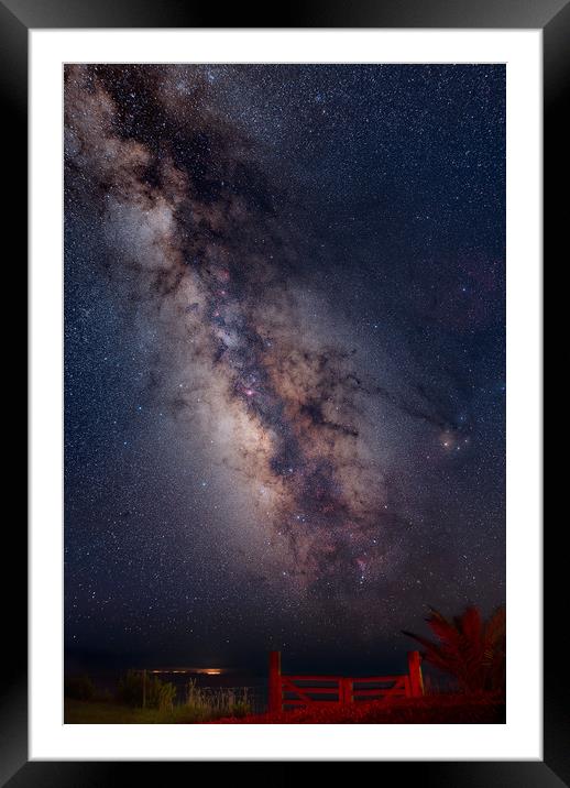 The Glorious Milky Way Setting at Sao Miguel, Azor Framed Mounted Print by Pere Sanz