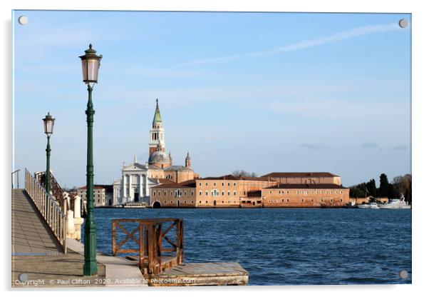 San Giorgio Maggiore in Venice. Acrylic by Paul Clifton