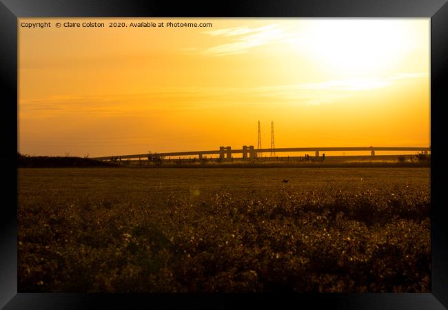 Isle of Sheppey Bridge Framed Print by Claire Colston