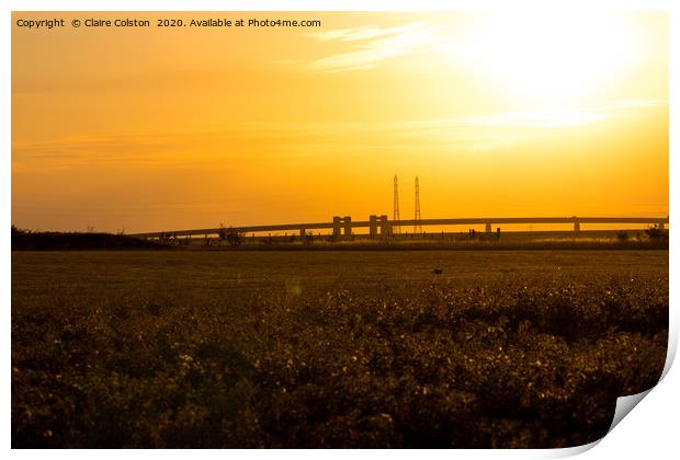 Isle of Sheppey Bridge Print by Claire Colston