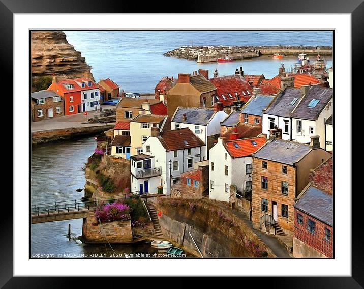 "Digital Staithes" Framed Mounted Print by ROS RIDLEY