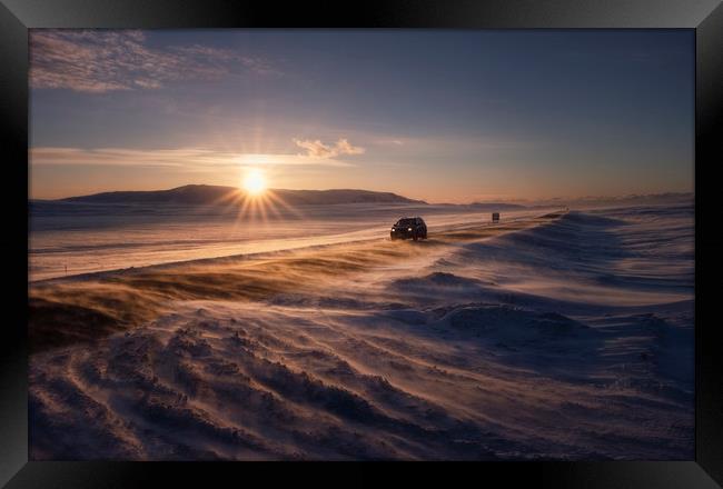 Iceland Sunset Framed Print by Ashley Chaplin