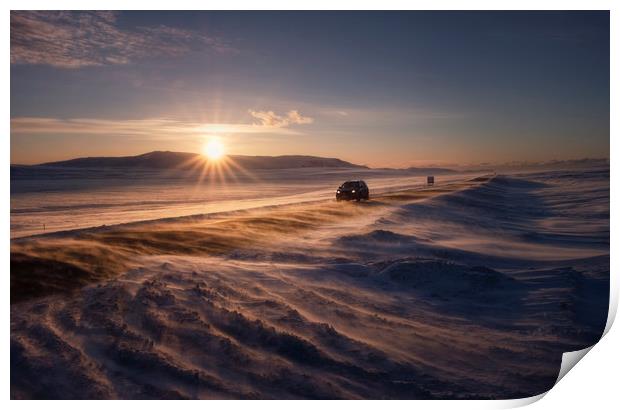 Iceland Sunset Print by Ashley Chaplin