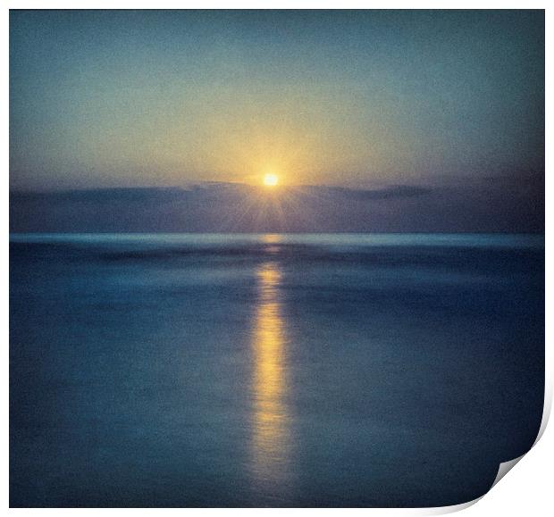 Sunset over the sea at Trebarwith Print by Ashley Chaplin