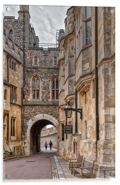 Windsor Castle _ The Norman Gateway Acrylic by Dave Williams