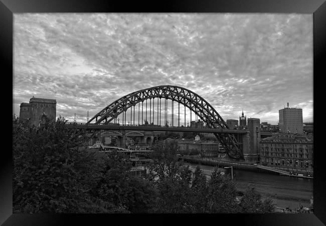 Tyne Bridge Sunset Newcastle-Gateshead Framed Print by Rob Cole