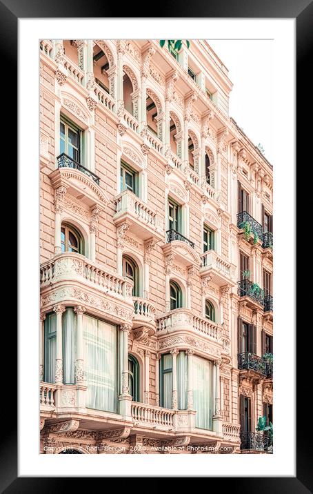 Barcelona Architecture, Travel To Barcelona City Framed Mounted Print by Radu Bercan