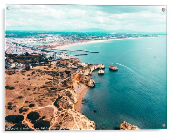 Aerial Ocean, Aerial Beach, Sea View In Portugal Acrylic by Radu Bercan