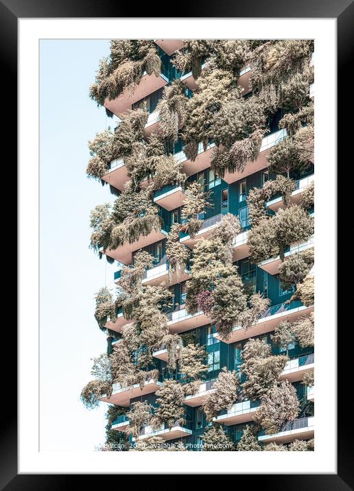 Bosco Verticale Tower In Milan, Urban Nature Italy Framed Mounted Print by Radu Bercan