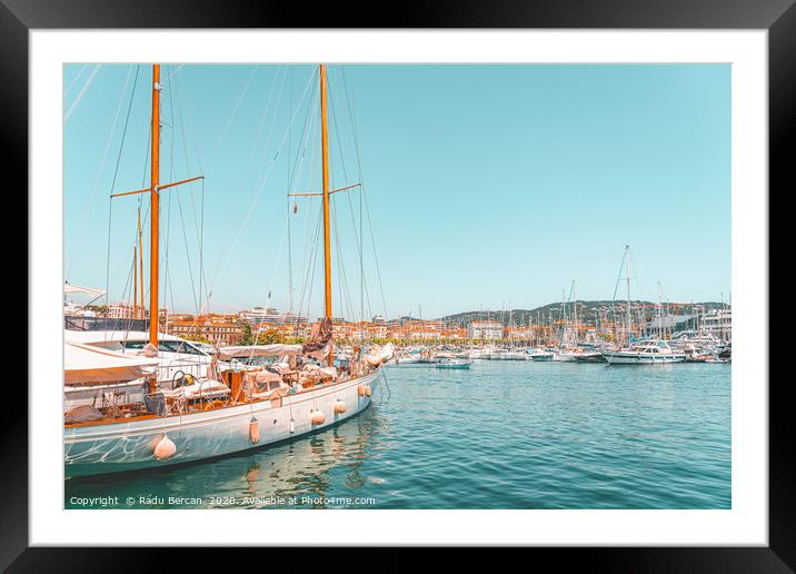 Luxurious Yachts And Boats, Cannes French Harbor Framed Mounted Print by Radu Bercan