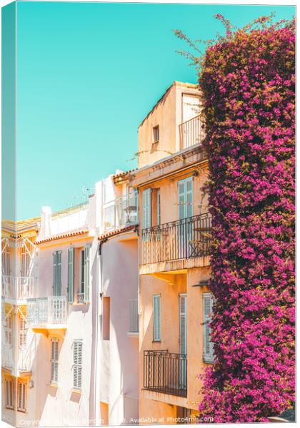 Cannes City, Urban Architecture, Charming Houses Canvas Print by Radu Bercan