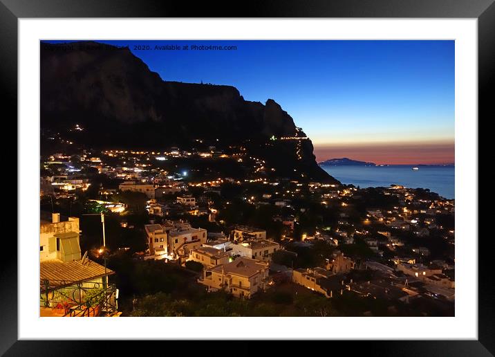 capri sunset italy Framed Mounted Print by Kevin Britland