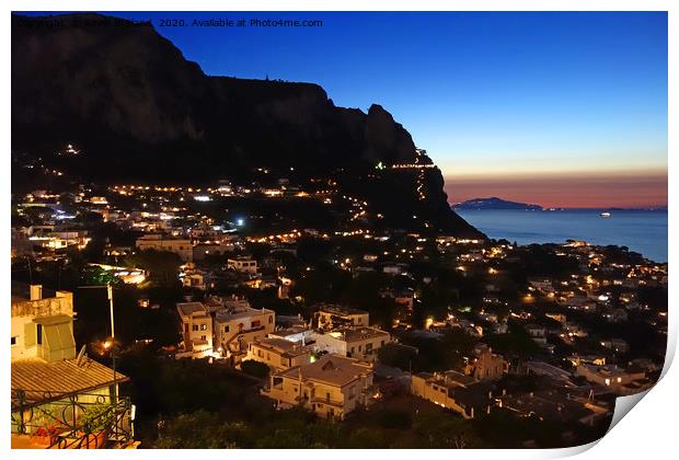 capri sunset italy Print by Kevin Britland