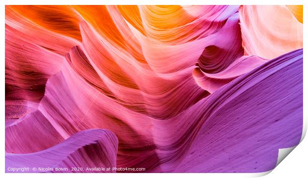 Antelope Canyon in the Navajo Reservation Print by Nicolas Boivin