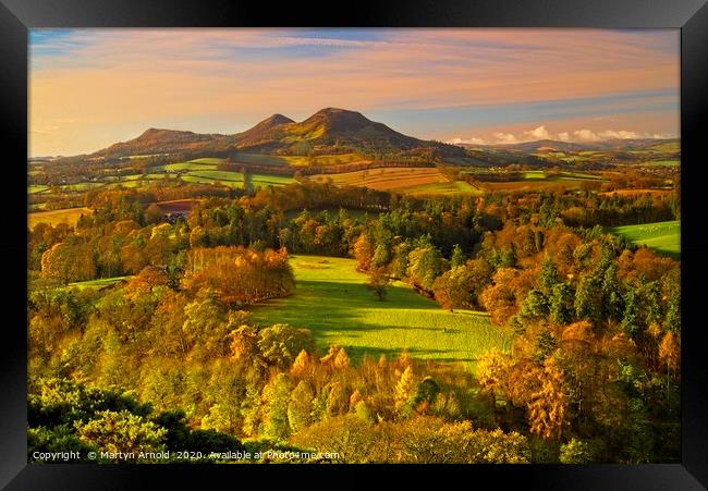 Eildon Hills from Scott's View, Scottish Borders Framed Print by Martyn Arnold