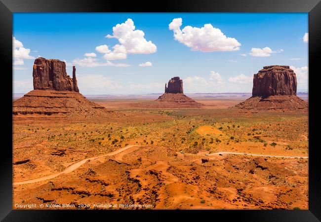 Monument Valley Framed Print by Nicolas Boivin