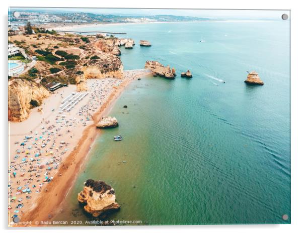 Ocean View, Aerial Beach Portugal, Lagos Algarve Acrylic by Radu Bercan