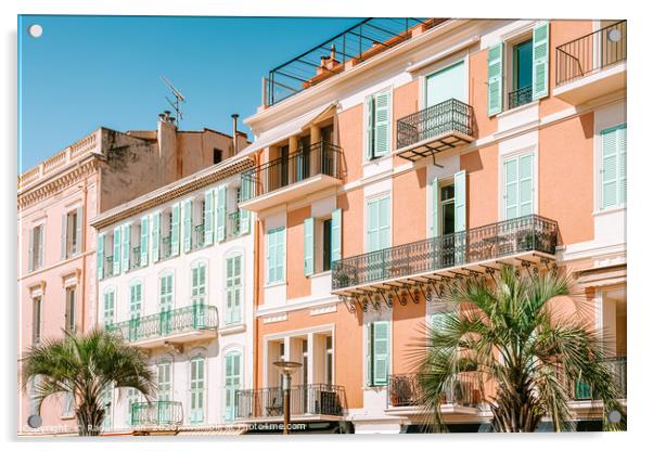 Architecture Downtown Cannes City, French Riviera Acrylic by Radu Bercan