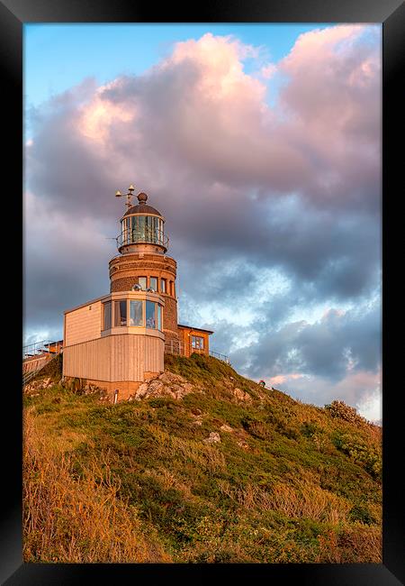 Kullaberg Main Lighthouse in Sunlight Framed Print by Antony McAulay