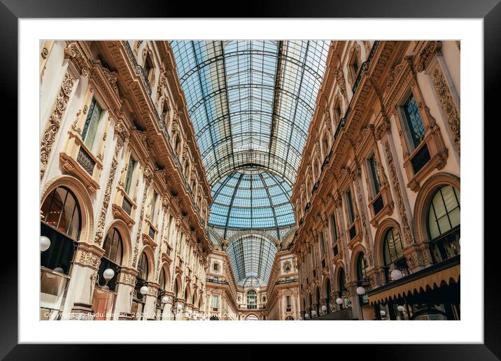 Galleria Vittorio Emanuele, Milan Dome Gallery Framed Mounted Print by Radu Bercan