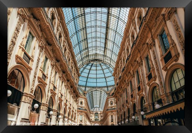 Galleria Vittorio Emanuele, Milan Dome Gallery Framed Print by Radu Bercan