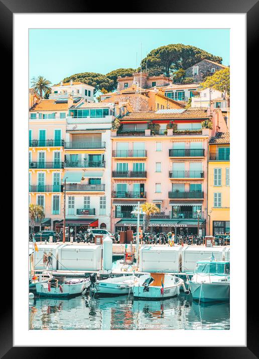Cannes Downtown City Skyline, French Riviera Port Framed Mounted Print by Radu Bercan