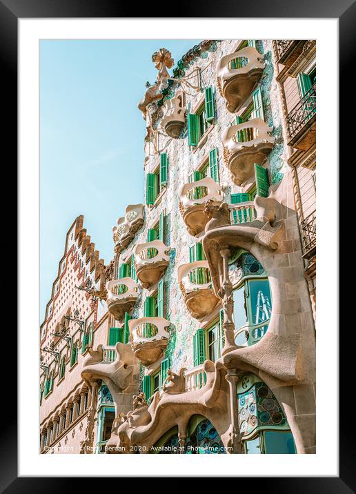 Casa Batllo Barcelona, Antoni Gaudi Architecture Framed Mounted Print by Radu Bercan