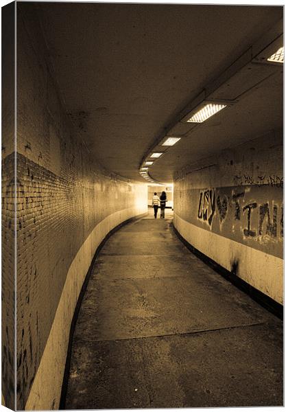 Tunnel Walk Canvas Print by S Fierros
