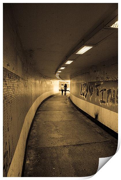 Tunnel Walk Print by S Fierros