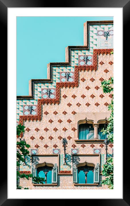 Casa Amatller Barcelona, Modernisme Architecture Framed Mounted Print by Radu Bercan
