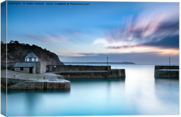 Charlestown in Cornwall Canvas Print by Helen Hotson