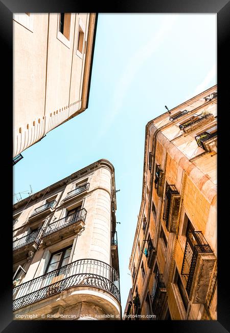 El Raval Gothic Quarter In City Of Barcelona Framed Print by Radu Bercan