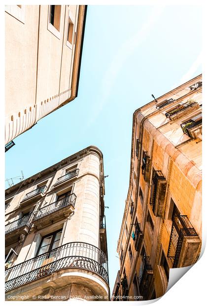 El Raval Gothic Quarter In City Of Barcelona Print by Radu Bercan