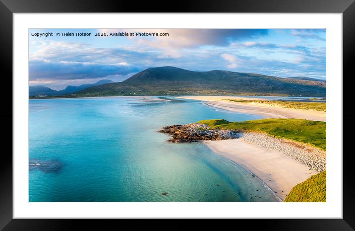 Beautiful Luskentyre beach from Seilebost on the I Framed Mounted Print by Helen Hotson