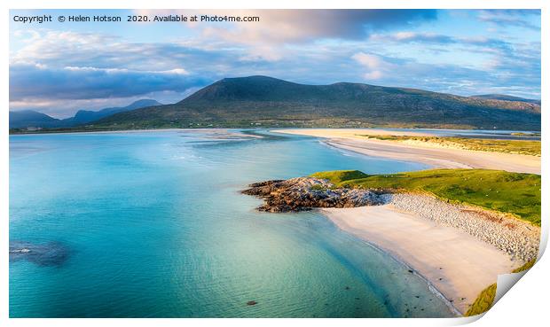 Beautiful Luskentyre beach from Seilebost on the I Print by Helen Hotson