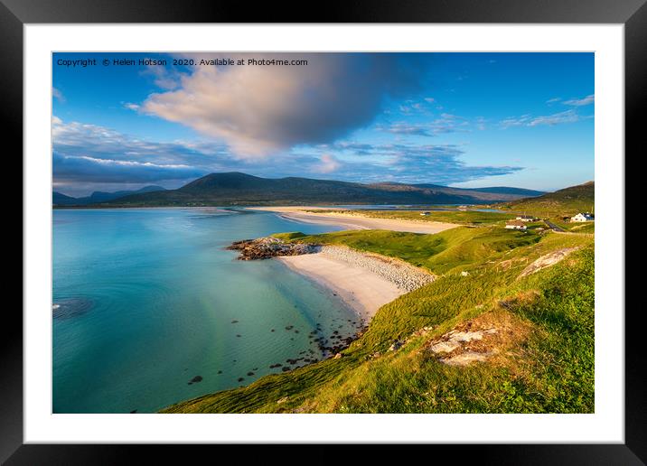 The View From Seilebost to Luskentyre Framed Mounted Print by Helen Hotson