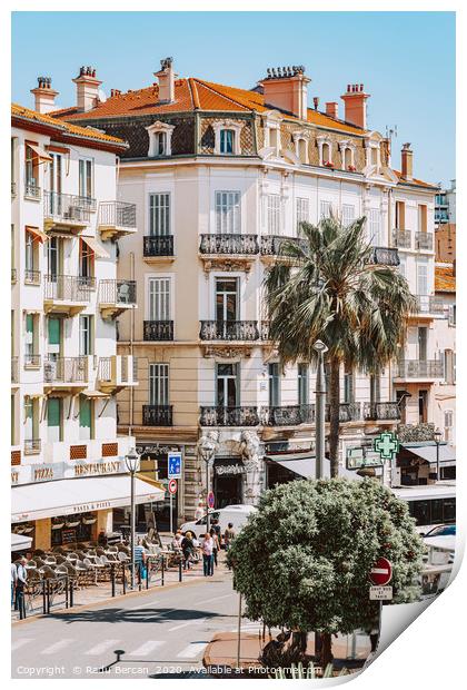 Downtown Exotic Cannes City, French Riviera Houses Print by Radu Bercan