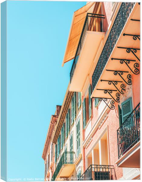Cannes City Architecture, French Riviera Building Canvas Print by Radu Bercan